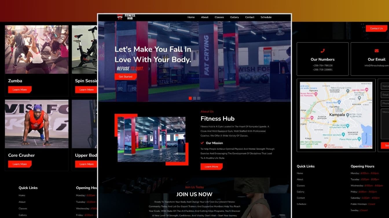 Fitness Hub Website – fitnesshubug.com