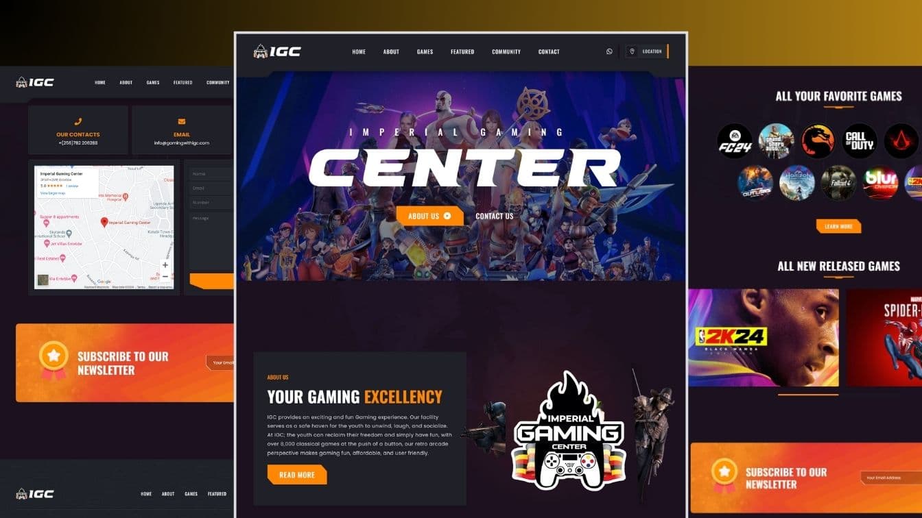 Imperial Gaming Center Website
