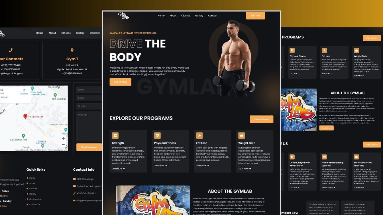 The Gym Lab Website – thegymlabug.com